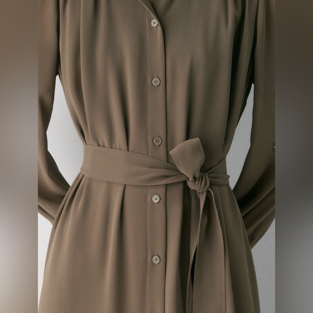Aritzia Wilfred Button Down  Long Sleeve Dress - Picture 3 of 7